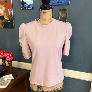 Haute Monde Light Pink Short Sleeve Top